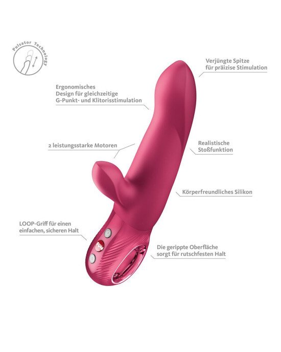 Пульсатор Fun Factory Bi Stronic Arc Raspberry (м'яте паковання!!!)