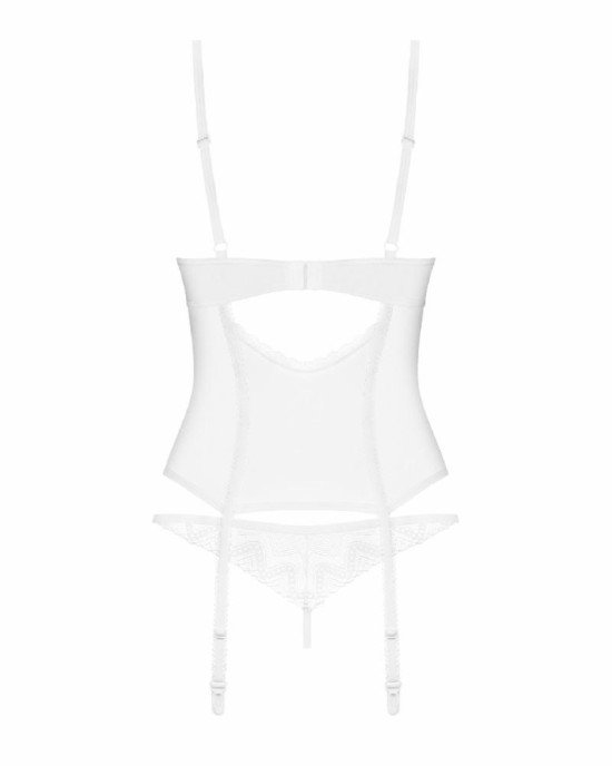 Корсет Obsessive Alissium corset & thong M/L (м'ята упаковка!!!)