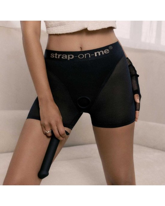 Шорти з фіксацією ділдо Strap-On-Me Harness Lingerie Halo - S - Black Шорти з фіксацією ділдо Strap-On-Me Harness Lingerie Halo - S - Black