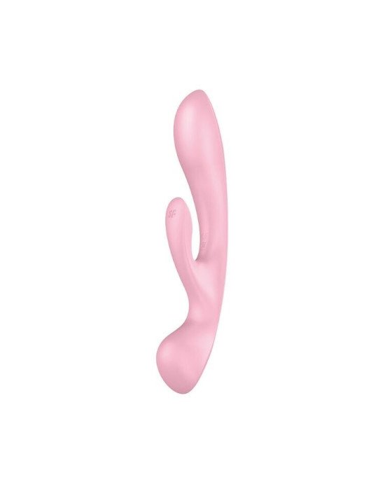 Двосторонній вібратор-кролик Satisfyer Triple Oh Pink (м'яте паковання!!!) Двосторонній вібратор-кролик Satisfyer Triple Oh Pink (м'яте паковання!!!)