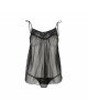Сорочка прозора бебі дол Passion MELANIA CHEMISE S/M black (м'яте паковання!!!)
