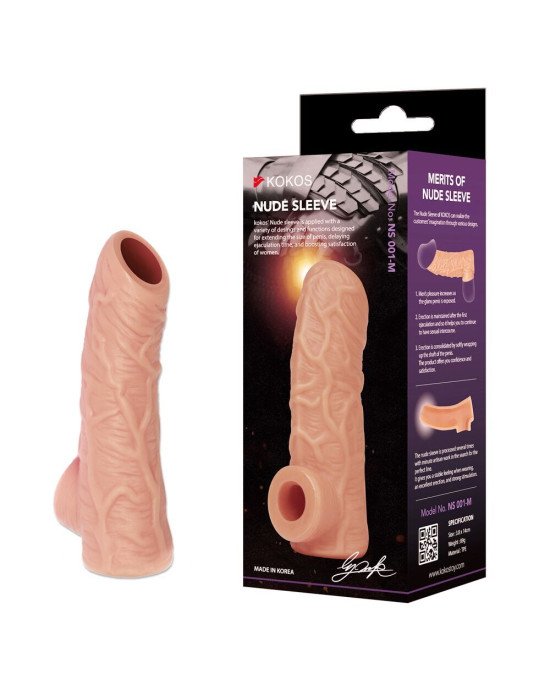 Насадка на член Kokos Nude Sleeve NS 001 M (м'яте паковання!!!) Насадка на член Kokos Nude Sleeve NS 001 M (м'яте паковання!!!)
