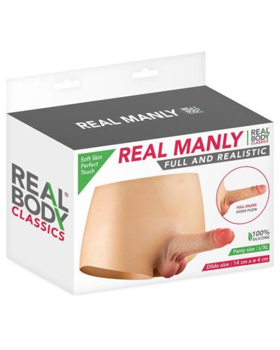 Силіконові трусики з фалоімітатором Real Body Real Manly, L/XL (м'яте паковання!!!) Силіконові трусики з фалоімітатором Real Body Real Manly, L/XL (м'яте паковання!!!)