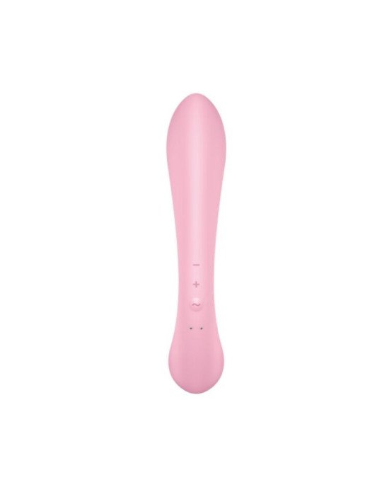 Двосторонній вібратор-кролик Satisfyer Triple Oh Pink (м'яте паковання!!!) Двосторонній вібратор-кролик Satisfyer Triple Oh Pink (м'яте паковання!!!)