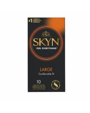 Безлатексні преміум-презервативи SKYN Large 10 шт, збільшений розмір (м'яте паковання!!!)