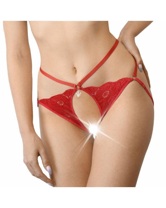 Сексуальні трусики з доступом Art of Sex - Lulu, розмір L-2XL, Червоний Сексуальні трусики з доступом Art of Sex - Lulu, розмір L-2XL, Червоний