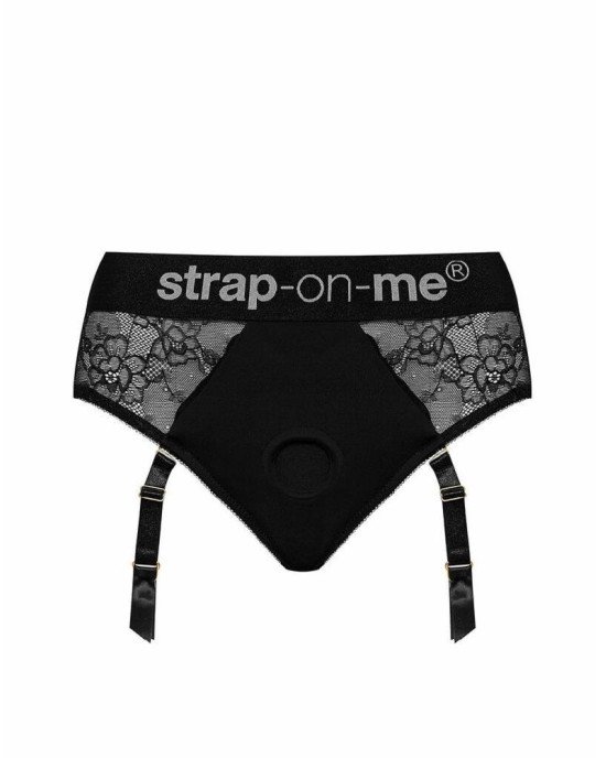 Мереживні трусики для страпона з підв’язками для панчіх Strap-On-Me DIVA HARNESS - XS Мереживні трусики для страпона з підв’язками для панчіх Strap-On-Me DIVA HARNESS - XS