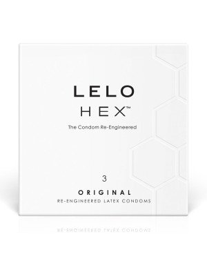 Презервативи LELO HEX Condoms Original 3 Pack (м'ята упаковка!!!)