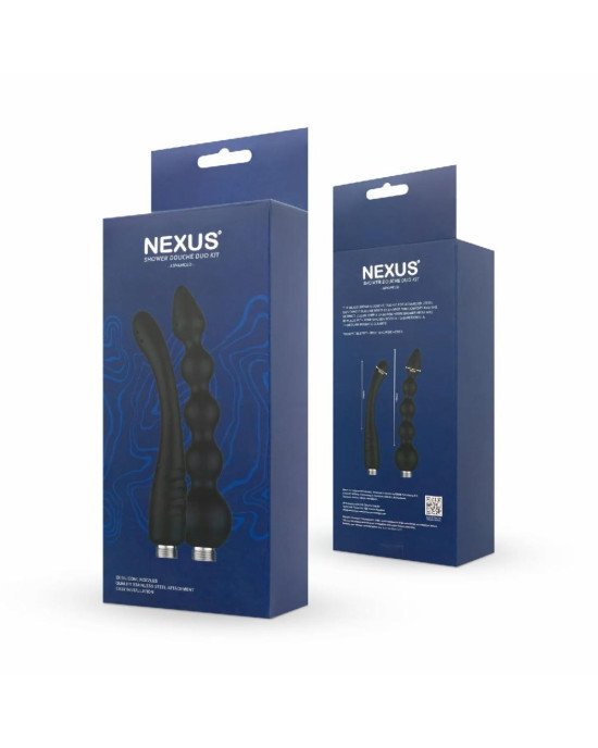 Набір анальних насадок для душу Nexus Advanced Shower Douche Duo Kit – Black, 2 шт (м'ята упаковка!!!) Набір анальних насадок для душу Nexus Advanced Shower Douche Duo Kit – Black, 2 шт (м'ята упаковка!!!)