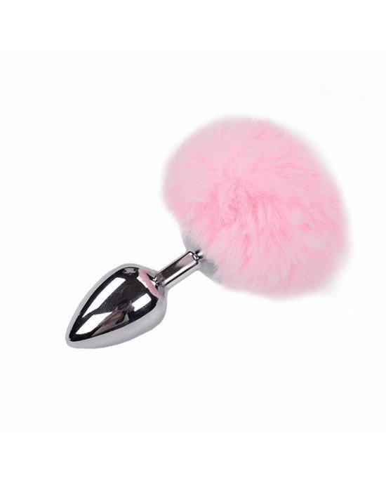 Металева анальна пробка Кролячий хвостик Alive Fluffy Plug L Pink (м'ята упаковка!!!) Металева анальна пробка Кролячий хвостик Alive Fluffy Plug L Pink (м'ята упаковка!!!)