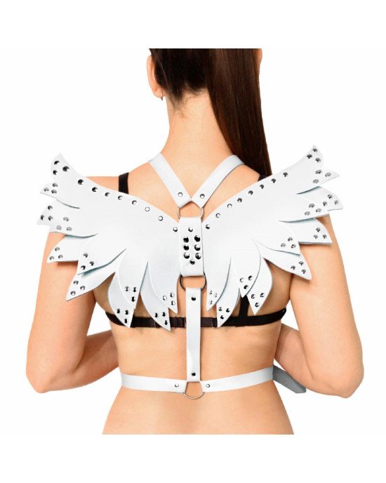 Жіноча портупея Art of Sex - Wings біла L-2XL, екошкіра Жіноча портупея Art of Sex - Wings біла L-2XL, екошкіра