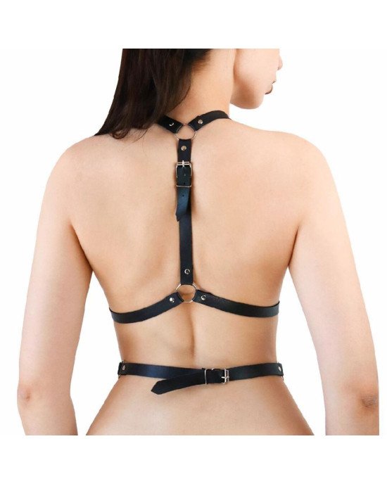 Портупея жіноча Art of Sex - Agnessa Leather harness, Чорний L-2XL Портупея жіноча Art of Sex - Agnessa Leather harness, Чорний L-2XL