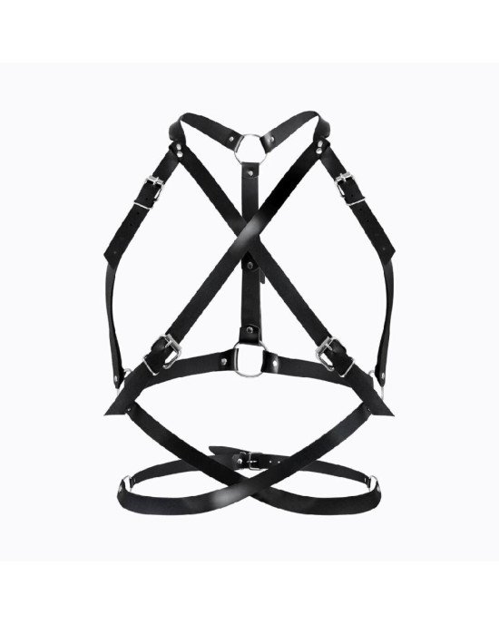 Портупея жіноча Art of Sex - Agnessa Leather harness, Чорний L-2XL Портупея жіноча Art of Sex - Agnessa Leather harness, Чорний L-2XL