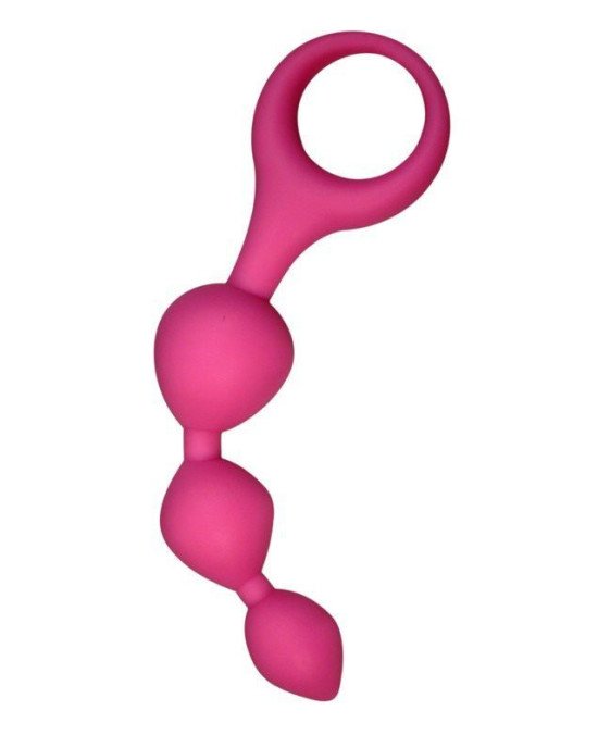 Анальні кульки Alive Triball Pink, силікон макс. діаметр 2 см