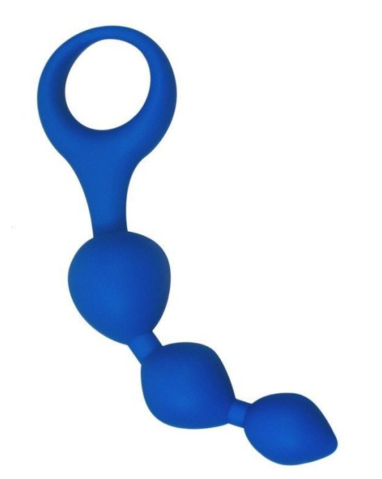 Анальні кульки Alive Triball Blue, силікон, макс. діаметр 2 см Анальні кульки Alive Triball Blue, силікон, макс. діаметр 2 см