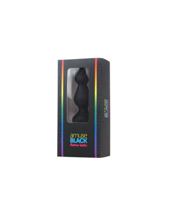 Анальна пробка Adrien Lastic Amuse Mini Black (S) з двома переходами, макс. діаметр 3 см Анальна пробка Adrien Lastic Amuse Mini Black (S) з двома переходами, макс. діаметр 3 см