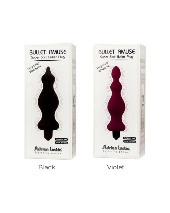 Анальна пробка з вібрацією Adrien Lastic Bullet Amuse Black, макс. діаметр 3,9 см Анальна пробка з вібрацією Adrien Lastic Bullet Amuse Black, макс. діаметр 3,9 см