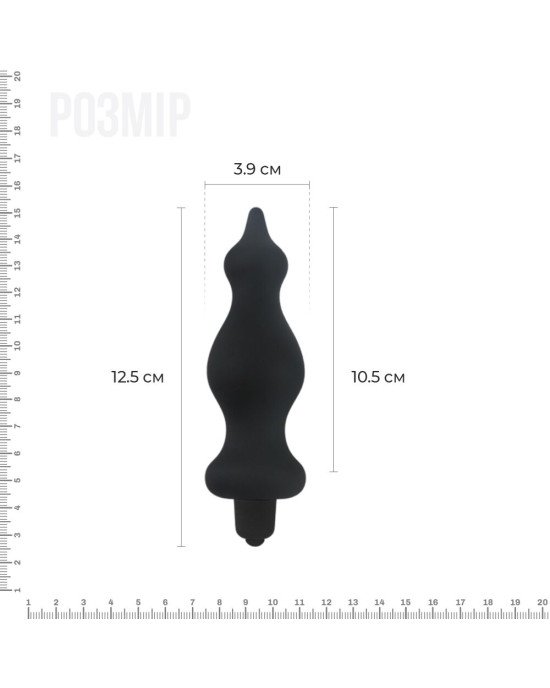 Анальна пробка з вібрацією Adrien Lastic Bullet Amuse Black, макс. діаметр 3,9 см Анальна пробка з вібрацією Adrien Lastic Bullet Amuse Black, макс. діаметр 3,9 см