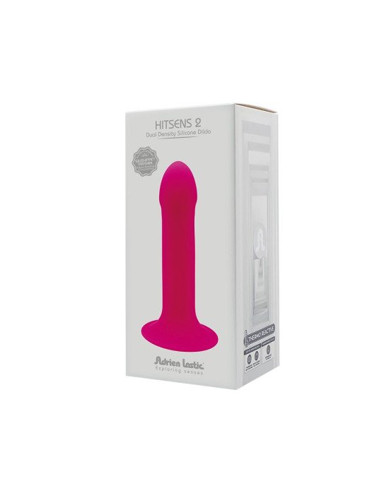 Дилдо з присоскою Adrien Lastic Hitsens 2 Pink, відмінно для страпона, макс діаметр 4 см, довжина 16
