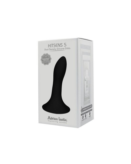 Дилдо з присоскою Adrien Lastic Hitsens 5 Black, відмінно для страпона, діаметр 2,4 см, довжина 13 с Дилдо з присоскою Adrien Lastic Hitsens 5 Black, відмінно для страпона, діаметр 2,4 см, довжина 13 с