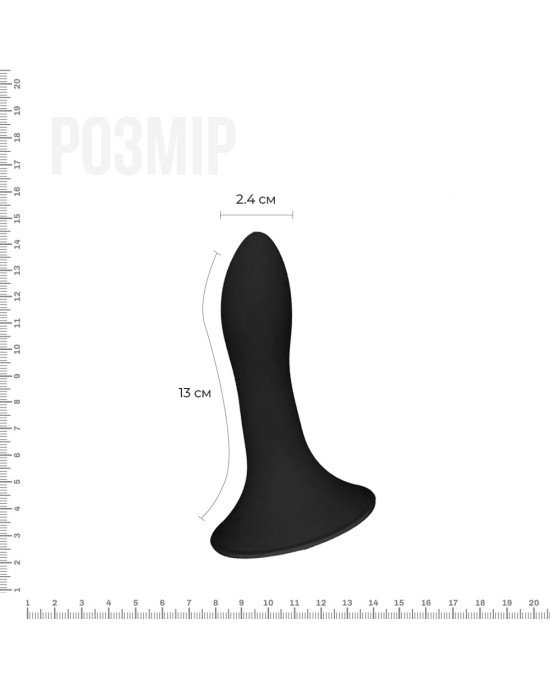 Дилдо з присоскою Adrien Lastic Hitsens 5 Black, відмінно для страпона, діаметр 2,4 см, довжина 13 с Дилдо з присоскою Adrien Lastic Hitsens 5 Black, відмінно для страпона, діаметр 2,4 см, довжина 13 с