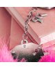 Наручники металеві Adrien Lastic Handcuffs Pink з рожевою пухнастою обробкою