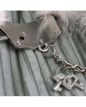Наручники металеві Adrien Lastic Handcuffs Black з чорною пухнастою обробкою Наручники металеві Adrien Lastic Handcuffs Black з чорною пухнастою обробкою
