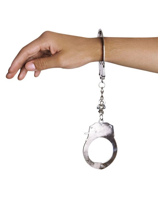 Наручники металеві Adrien Lastic Handcuffs Metallic (поліцейські) Наручники металеві Adrien Lastic Handcuffs Metallic (поліцейські)
