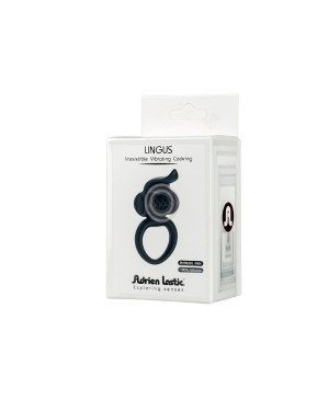 Ерекційне віброкільце Adrien Lastic Lingus Black з язичком і щіточкою для стимуляції клітора Ерекційне віброкільце Adrien Lastic Lingus Black з язичком і щіточкою для стимуляції клітора