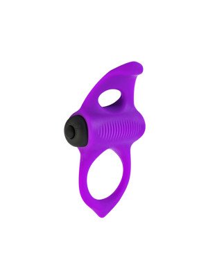 Ерекційне віброкільце Adrien Lastic Lingus MAX Violet з язичком для стимуляції клітора