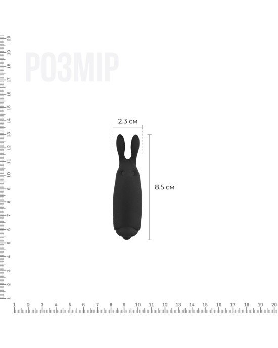 Віброкуля Adrien Lastic Pocket Vibe Rabbit Black зі стимулювальними вушками Віброкуля Adrien Lastic Pocket Vibe Rabbit Black зі стимулювальними вушками