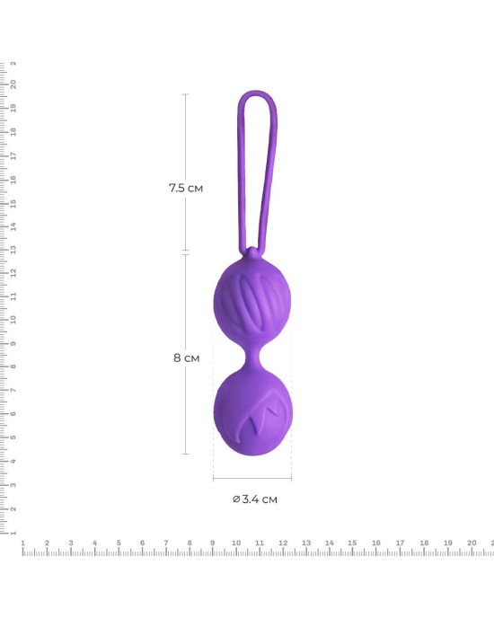 Вагінальні кульки Adrien Lastic Geisha Lastic Balls Mini Violet (S), діаметр 3,4 см, маcа 85 г Вагінальні кульки Adrien Lastic Geisha Lastic Balls Mini Violet (S), діаметр 3,4 см, маcа 85 г