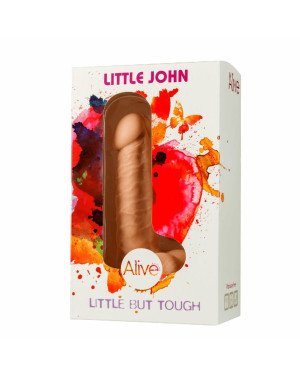 Фалоімітатор з присоскою Alive Little John, діаметр 3,5 см, ПВХ, об'ємна голівка