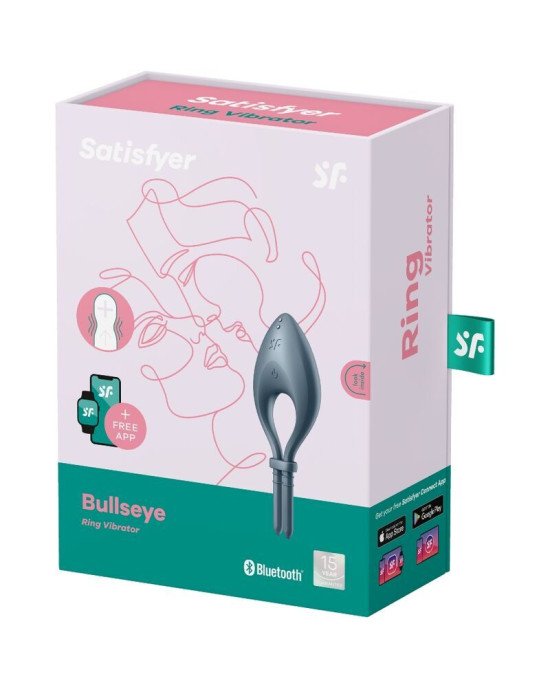 Ерекційне смарт віброкільце ласо з регулюванням розміру Satisfyer Bullseye Dark Blue Ерекційне смарт віброкільце ласо з регулюванням розміру Satisfyer Bullseye Dark Blue
