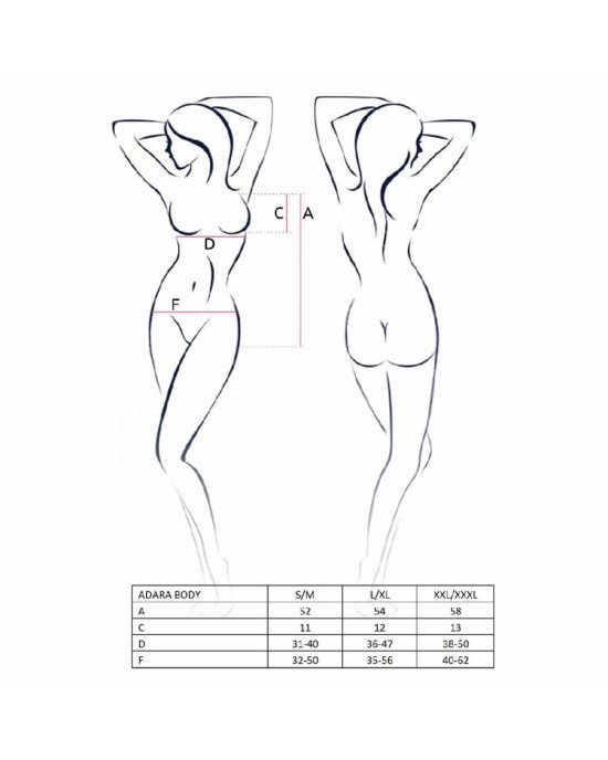 Боді монокіні ADARA BODY black S/M - Passion Боді монокіні ADARA BODY black S/M - Passion