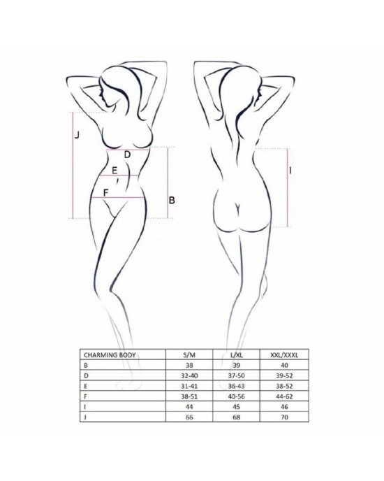 Боді CHARMING BODY black XXL/XXXL- Passion