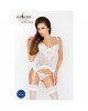 Корсет з пажами JANET CORSET white S/M - Passion, трусики, напівпрозорий Корсет з пажами JANET CORSET white S/M - Passion, трусики, напівпрозорий