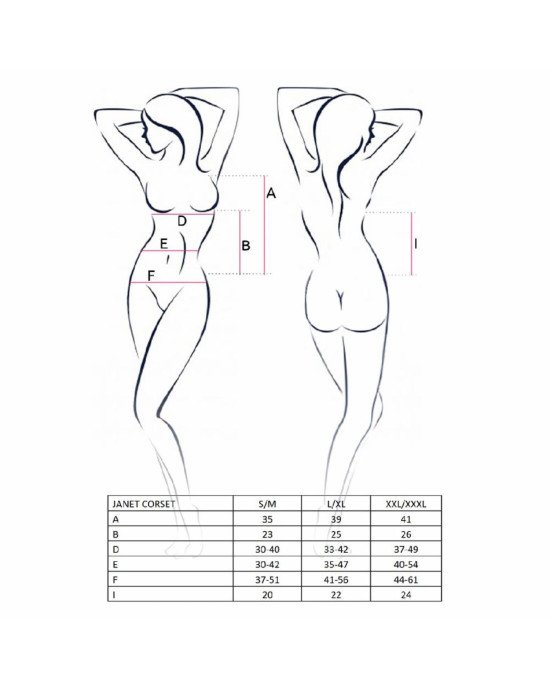 Корсет з пажами JANET CORSET white XXL/XXXL - Passion, трусики, напівпрозорий Корсет з пажами JANET CORSET white XXL/XXXL - Passion, трусики, напівпрозорий