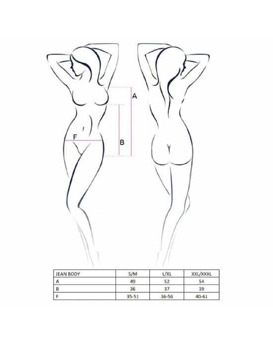 Боді монокіні під латекс JEAN BODY black L/XL - Passion Боді монокіні під латекс JEAN BODY black L/XL - Passion