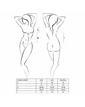 Корсет з пажами KATRISS CORSET black XXL/XXXL - Passion, трусики, шнурівка Корсет з пажами KATRISS CORSET black XXL/XXXL - Passion, трусики, шнурівка