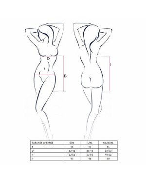 Прозора сорочка приталена TARANEE CHEMISE black L/XL - Passion, трусики Прозора сорочка приталена TARANEE CHEMISE black L/XL - Passion, трусики