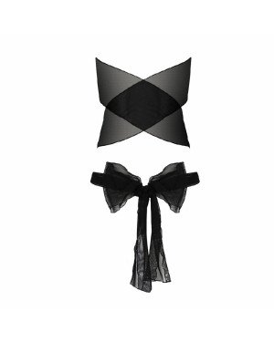 Комплект білизни AMORE SET black - Passion: стрінги і ліф у вигляді подарункової стрічки з бантом Комплект білизни AMORE SET black - Passion: стрінги і ліф у вигляді подарункової стрічки з бантом