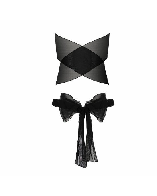 Комплект білизни AMORE SET black - Passion: стрінги і ліф у вигляді подарункової стрічки з бантом Комплект білизни AMORE SET black - Passion: стрінги і ліф у вигляді подарункової стрічки з бантом