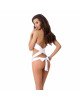 Комплект білизни AMORE SET white - Passion: стрінги і ліф у вигляді подарункової стрічки з бантом Комплект білизни AMORE SET white - Passion: стрінги і ліф у вигляді подарункової стрічки з бантом