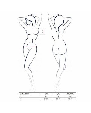 Комплект білизни GIANA BIKINI white XXL/XXXL - Passion: напівпрозорі ліф і трусики з бантиками Комплект білизни GIANA BIKINI white XXL/XXXL - Passion: напівпрозорі ліф і трусики з бантиками