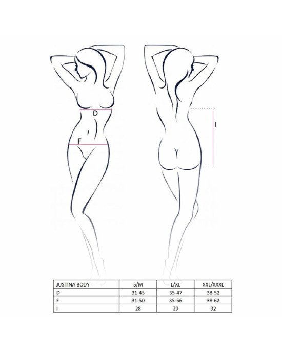 Боді монокіні з відкритими грудьми JUSTINA BODY black L/XL Passion Боді монокіні з відкритими грудьми JUSTINA BODY black L/XL Passion