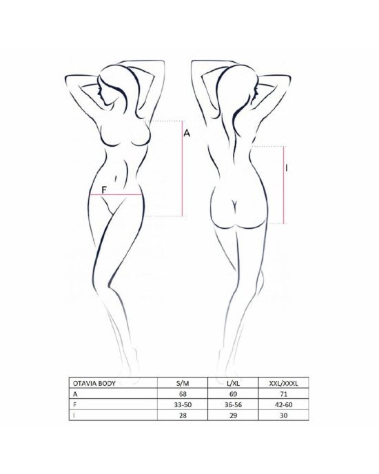 Боді монокіні з глибоким декольте OTAVIA BODY black L/XL Passion Боді монокіні з глибоким декольте OTAVIA BODY black L/XL Passion