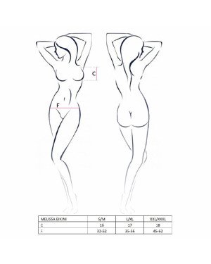 Комплект білизни MELISSA BIKINI black L/XL - Passion: ліф зі шнурівкою і трусики стрінги Комплект білизни MELISSA BIKINI black L/XL - Passion: ліф зі шнурівкою і трусики стрінги