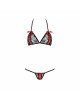 Комплект білизни MELISSA BIKINI black XXL/XXXL - Passion: ліф зі шнурівкою і трусики стрінги Комплект білизни MELISSA BIKINI black XXL/XXXL - Passion: ліф зі шнурівкою і трусики стрінги