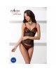 Комплект білизни MELISSA SET black XXL/XXXL - Passion: ліф-сорочка зі шнурівкою і трусики Комплект білизни MELISSA SET black XXL/XXXL - Passion: ліф-сорочка зі шнурівкою і трусики
